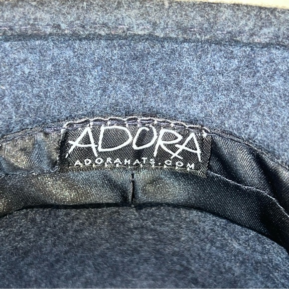Adora Women’s Blue/Grey Wool Cloche Hat OS - Picture 6 of 7